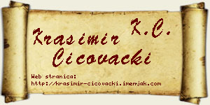Krasimir Čičovački vizit kartica
